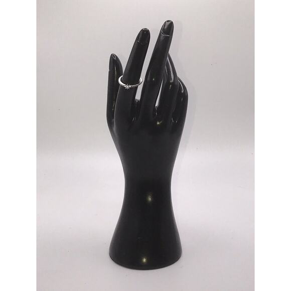 Swarovski FIZZY Crystal Pave Silver Retired 7/55/M Stackable Signed Ring Set - Picture 11 of 12